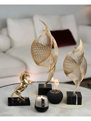 Miarik Design Dekoratif Mermer Kaideli Hortum Sipiral Helezon Donen Sarmal Obje