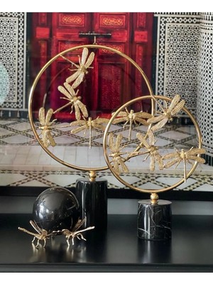 Miarik Design Dekoratif Yusufçuk Aksesuar Figürlü 2'li Dekoratif Obje