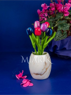 Miarik Design Afyon Seker Mermer Oval Dıs Fırcalık