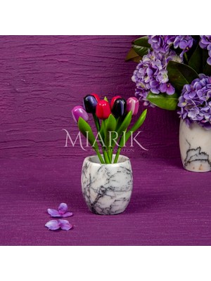 Miarik Design Leylak Mermer Oval Dıs Fırcalık