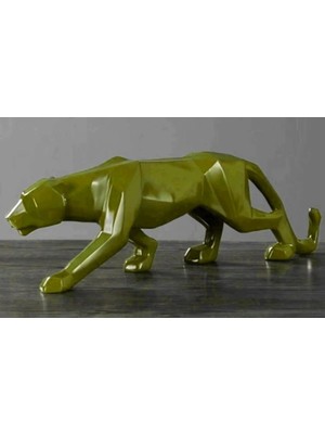 Miarik Design Dekoratif Kübik Panter Poljester Heykel, Obje