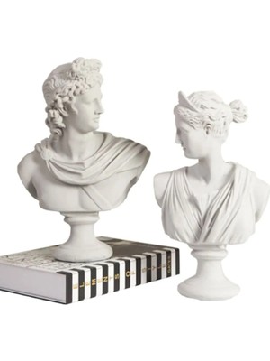Miarik Design Afrodit ve Apollon Ikili Heykel Takım Bust
