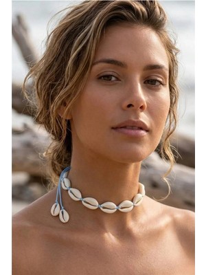 Petek Aksesuar Deniz Kabuğu Midye Choker Tasma Kolye