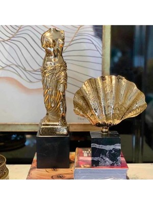Miarik Design Gold Pirinç Deniz Kabuğu Istiridye Dekor