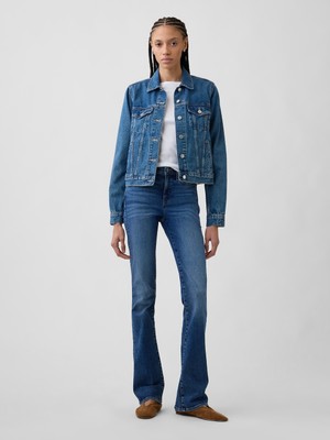 Gap Kadın Mavi Mid Rise Universal Baby Boot Jean Pantolon