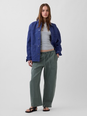 Gap Kadın Haki Easy Double-Knee Barrel Pantolon