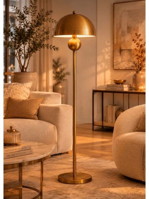 Burenze Jüpiter Pinterest Model Toplu Ayaklı Lambader Eskitme Gold Sarı Bohem Metal Abajur Başlıklı Lambader