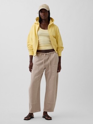 Gap Kadın Açık Pembe Easy Double-Knee Barrel Pantolon