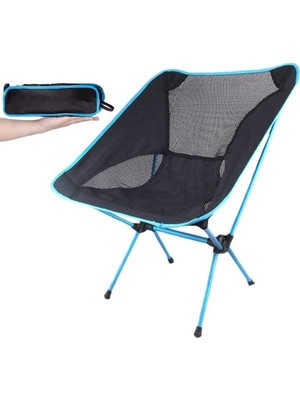 Funky Chairs Funky Chaırs Ultralight Mavi Alüminyum Katlanır Kamp Sandalye 900 gr Taşınabilir ve Kullanışlı