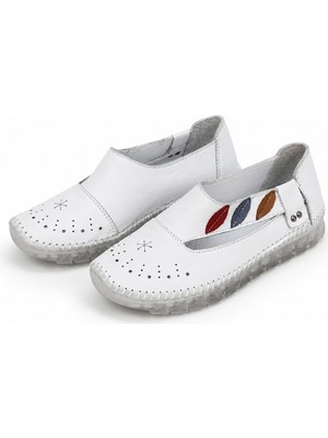 Patron Shoes Hakiki Deri Kadın Günlük Ayakkabı Ortopedik Taban Konforlu Hafif Tasarım