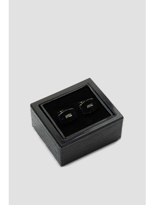 Abbate 98502 Silver Lacivert Erkek Kol Düğmesi