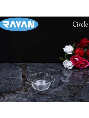 Hace Bazaar Circle Tekli Yuvarlak Cam Kahvaltılık -81474
