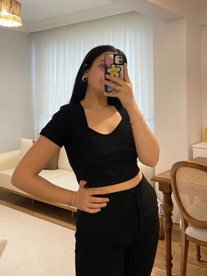 NN Sister Kaşkorse Crop Bluz
