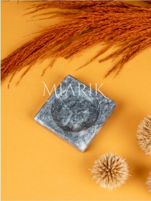 Miarik Design Dekoratif Mermer Kare Katı Sabunluk