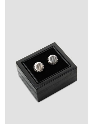 Abbate 98511 Silver Silver Erkek Kol Düğmesi