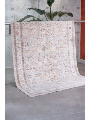 Akbel Halı Apex Ambiance 2931 Krem - Minimalist Soft Vintage Kadifemsi Yumuşak Ince ve Silinebilir Halı