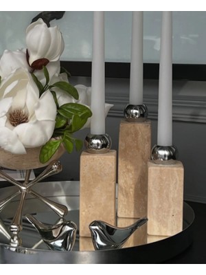 Miarik Design Dekoratif Sivamali Traverten Mermer Mumluk