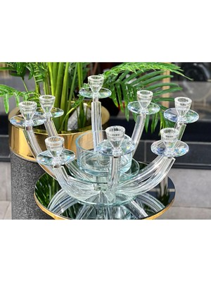 Miarik Design 8 Kollu Kristal Mumluk