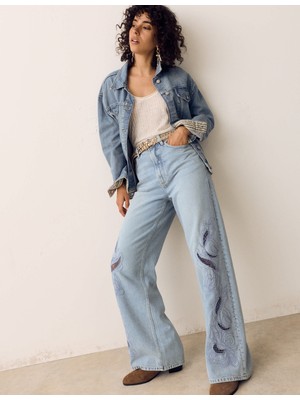 Marks & Spencer Nakış Detaylı Kadın Jean