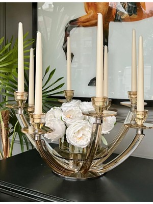Miarik Design 8 Kollu Kristal Mumluk