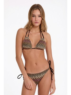Argento Kadın Triko Kahve Üçgen Bikini C1T6N033521