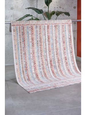Akbel Halı Apex Ambiance 2951 Kırmızı - Minimalist Soft Vintage Kadifemsi Yumuşak Ince ve Silinebilir Halı