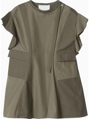 3.1 Phillip Lim Tonal Poplin Oxford Kombin Kadın Bluz
