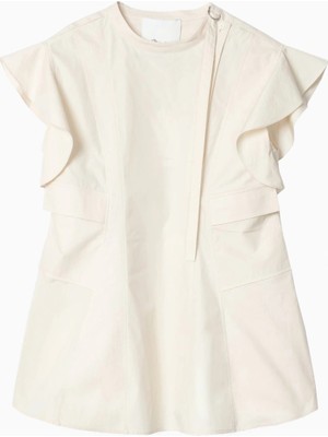 3.1 Phillip Lim Tonal Poplin Oxford Kombin Kadın Bluz
