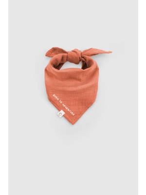 Little Gusto Organik Pamuk Bebek Üçgen Fular Turuncu