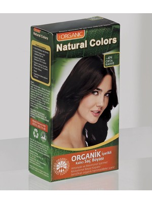 Natural Colors 4n Orta Kahve Organik Saç Boyası Krem Formu ile Canlı Renkler Sunar