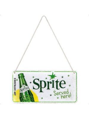 Nostalgic Art Sprite - Served Here Metal Tablo 10 x 20 cm