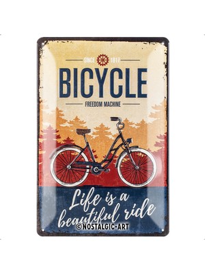 Nostalgic Art Bicycle - Beautiful Ride Metal Tablo 20 x 30 cm
