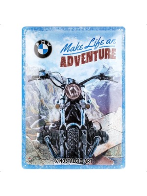 Nostalgic Art Bmw - Make Life An Adventure Metal Tablo 30 x 40 cm