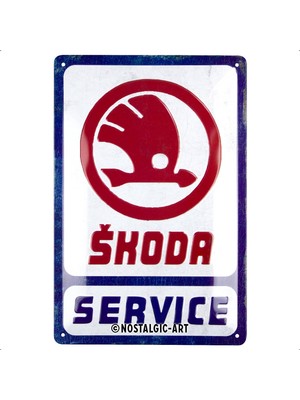 Nostalgic Art Skoda - Service Metal Tablo 20 x 30 cm