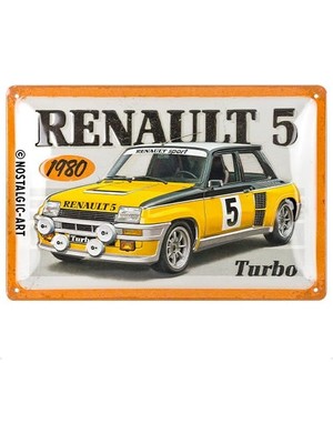 Nostalgic Art Renault - R5 Turbo 1980 Metal Tablo 20 x 30 cm