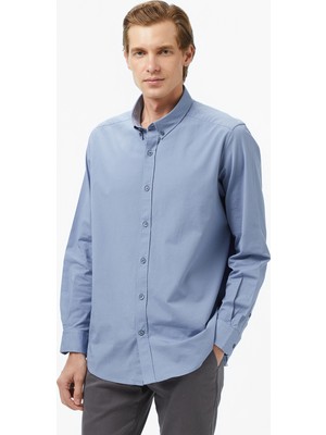 Nautica Erkek Mavi Classic Fit Gömlek