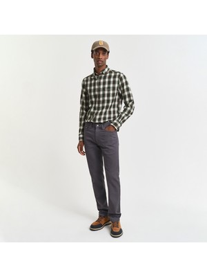 Gant Erkek Gri Regular Fit Soft Twill Jean