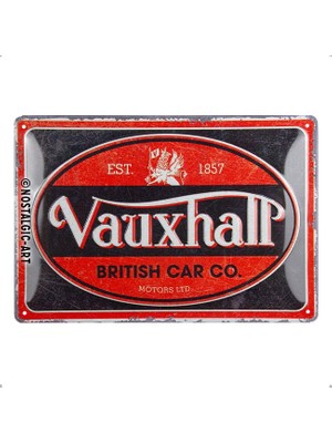 Nostalgic Art Vauxhall - Vintage Oval Metal Tablo 20 x 30 cm