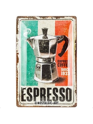 Nostalgic Art Espresso Metal Tablo 20 x 30 cm