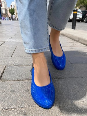 Belix Zenne Topuklu Çaça Makosen 36-40 Mavi