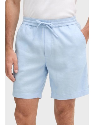 Tommy Hilfiger Bağlamalı Normal Bel Keten Bermuda Short Erkek Short MW0MW44353 Dbr