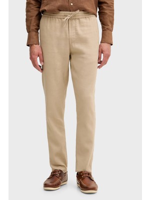 Tommy Hilfiger Keten Tapered Fit Daralan Paça Chino Pantolon Erkek Pantolon MW0MW42336 Aeg