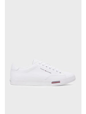 Tommy Hilfiger Logolu Deri Sneaker Ayakkabı Erkek Ayakkabı FM0FM05814 Ybs