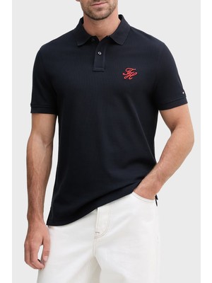 Tommy Hilfiger Logolu % 100 Pamuk Düğmeli Polo Yaka T Shirt Erkek Polo Yaka T Shirt MW0MW43046 Dw5