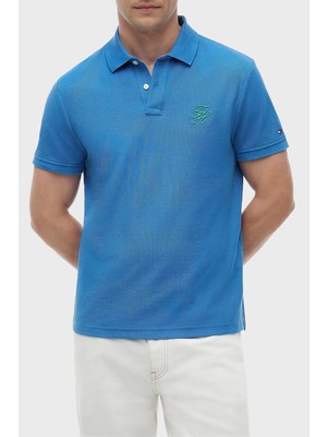 Tommy Hilfiger Logolu % 100 Pamuk Düğmeli Polo Yaka T Shirt Erkek Polo Yaka T Shirt MW0MW43046 C4U