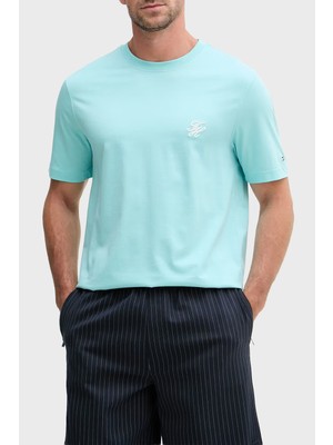 Tommy Hilfiger Logolu Pamuklu Regular Fit Bisiklet Yaka T Shirt Erkek T Shirt MW0MW43066 Csr