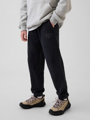 Gap Erkek Çocuk Siyah Vintagesoft Terry Sport Logo Jogger Eşofman Altı