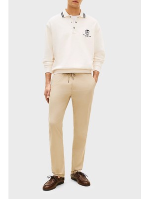 Tommy Hilfiger Pamuklu Bağlamalı Normal Bel Düz Paça Pantolon Erkek Pantolon MW0MW42340 Rbt