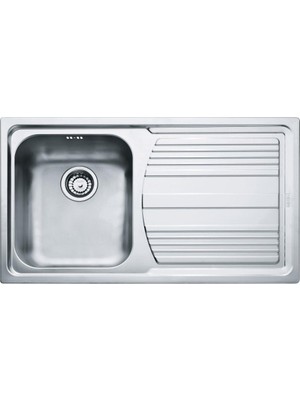 Franke Lll 611-86 Paslanmaz Çelik Evye, Sağ Damlalıklı, Dekorlu Yüzey, 86X50CM