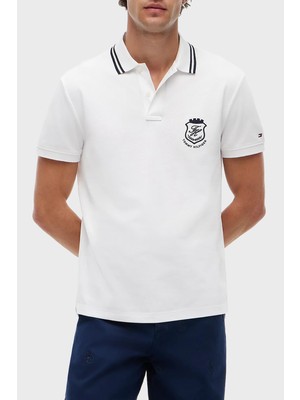 Tommy Hilfiger Logolu Pamuklu Regular Fit Polo Yaka T Shirt Erkek Polo Yaka T Shirt MW0MW43061 Ybr